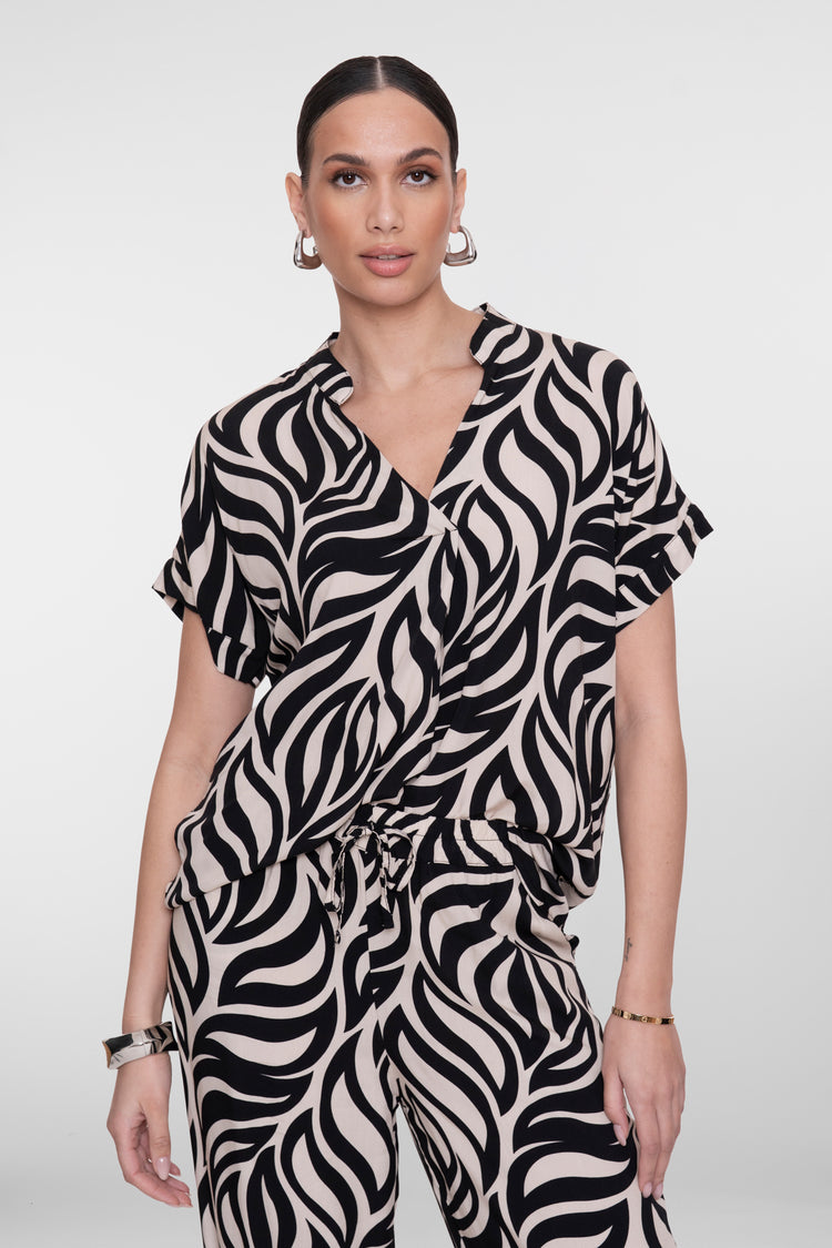 Geisha Top mit Swirlmuster