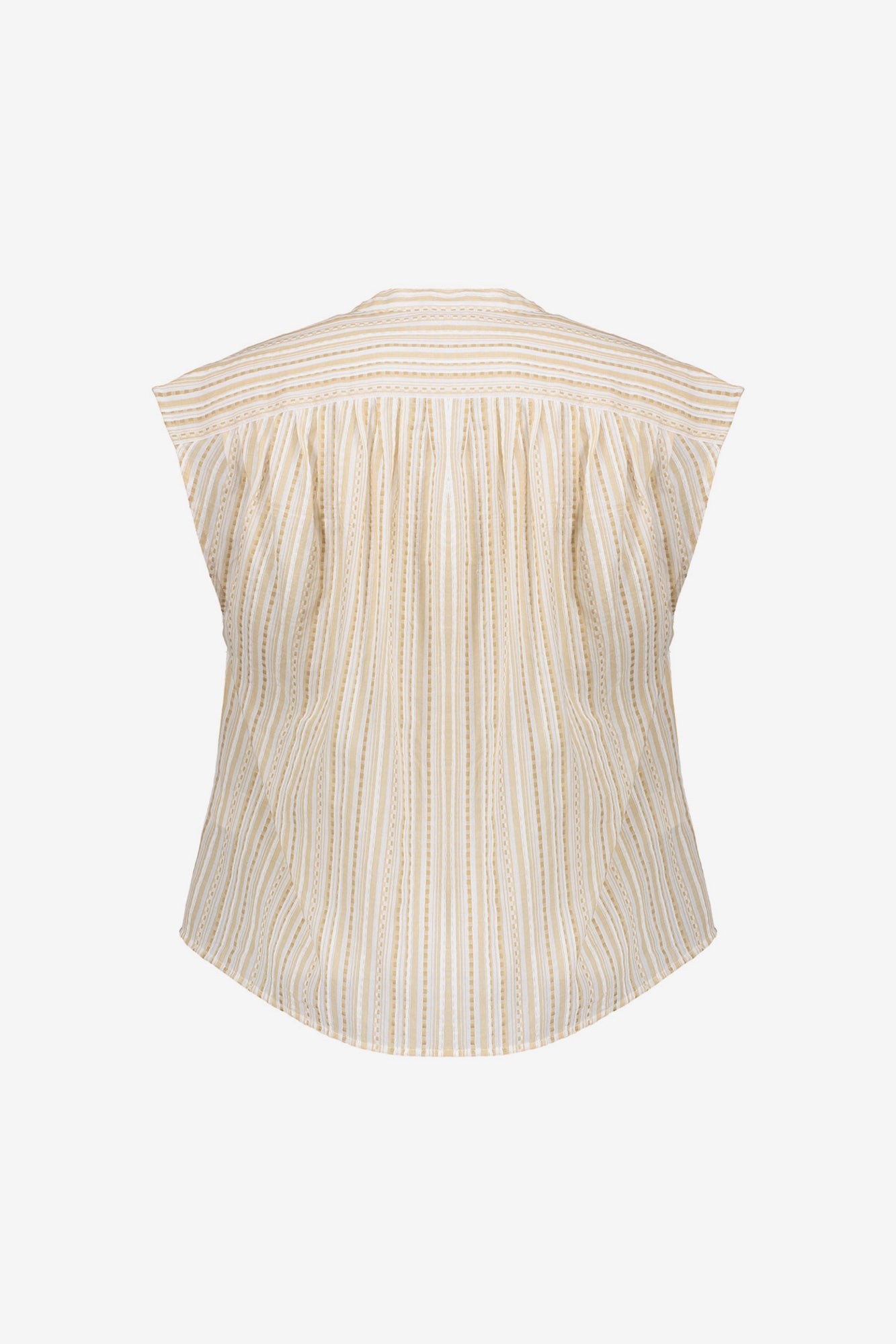 Geisha Bluse mit Streifenmuster und subtilen Lurexdetails