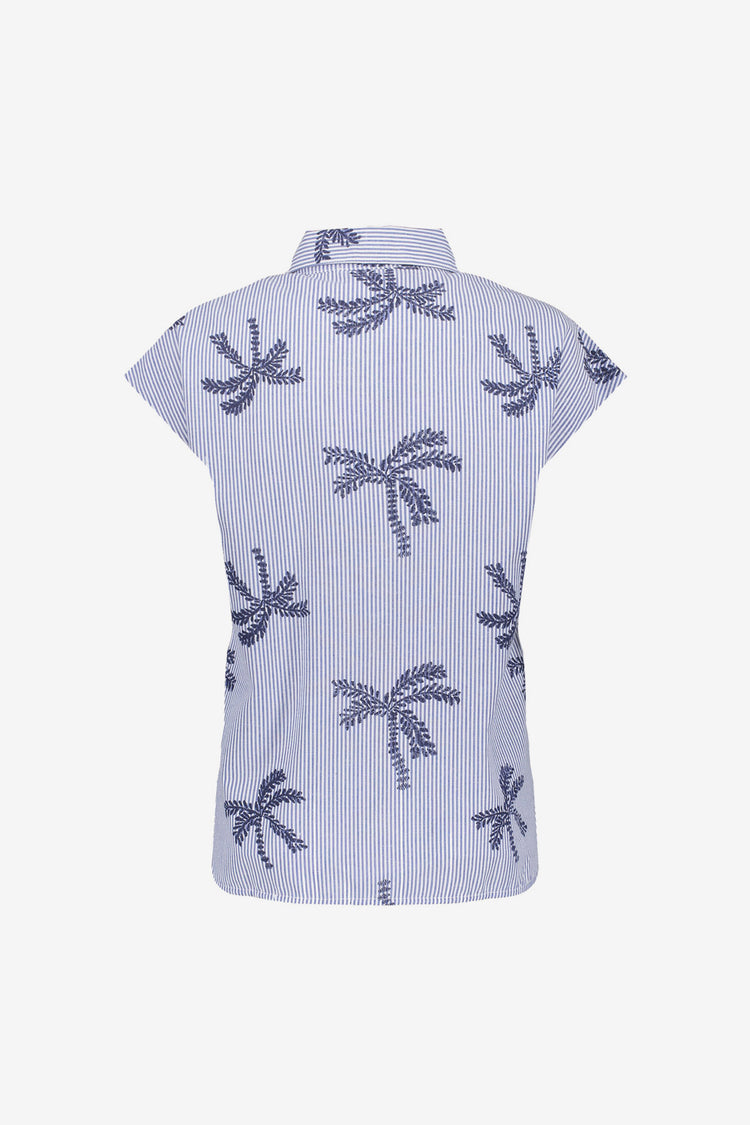 Geisha Blusen Kombiset mit gesticktem Palmenprint