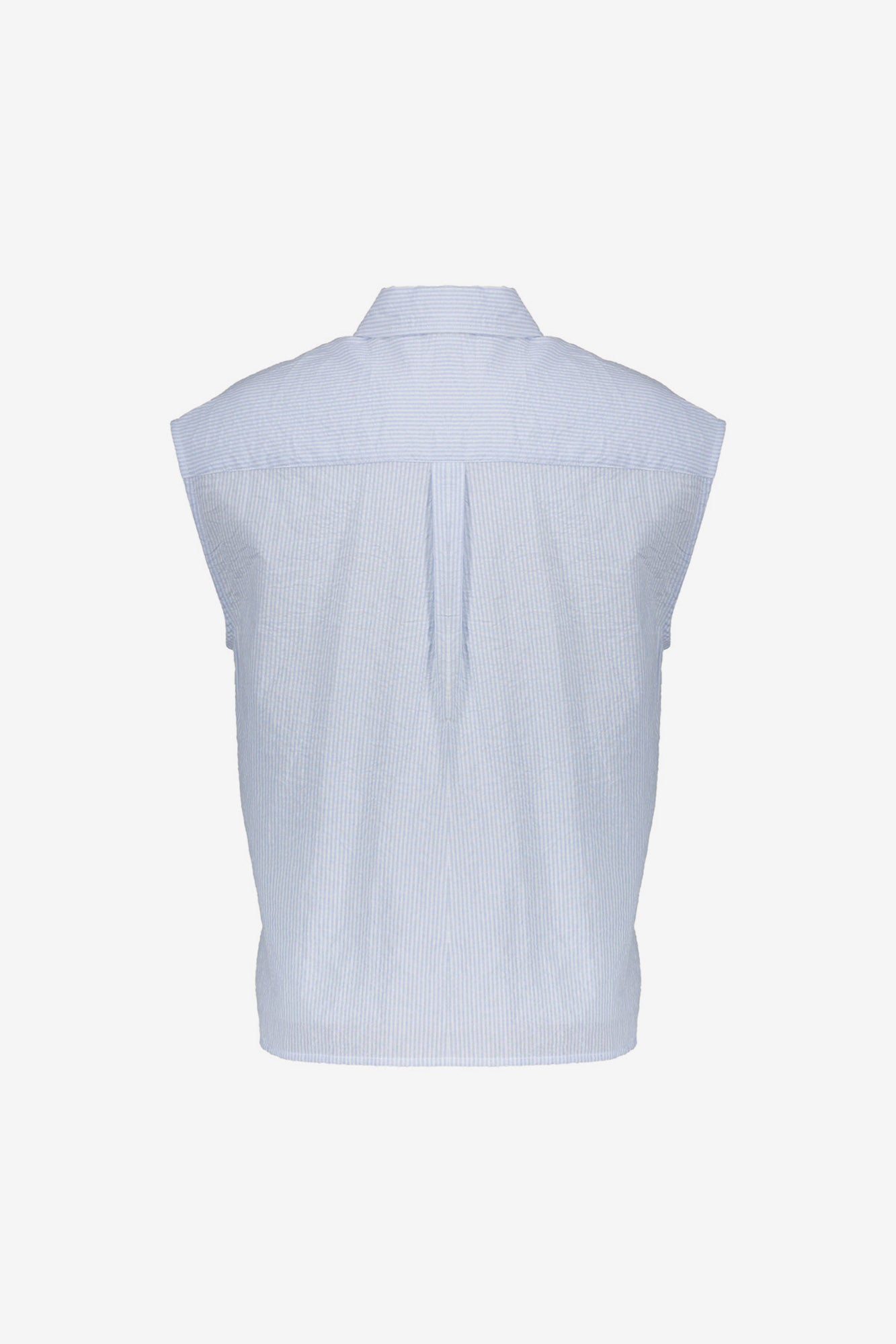 Geisha dames blouse lichtblauw streep