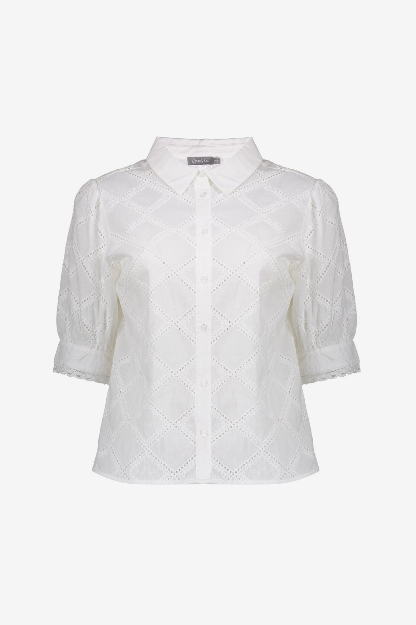 Geisha blouse wit met embroidery