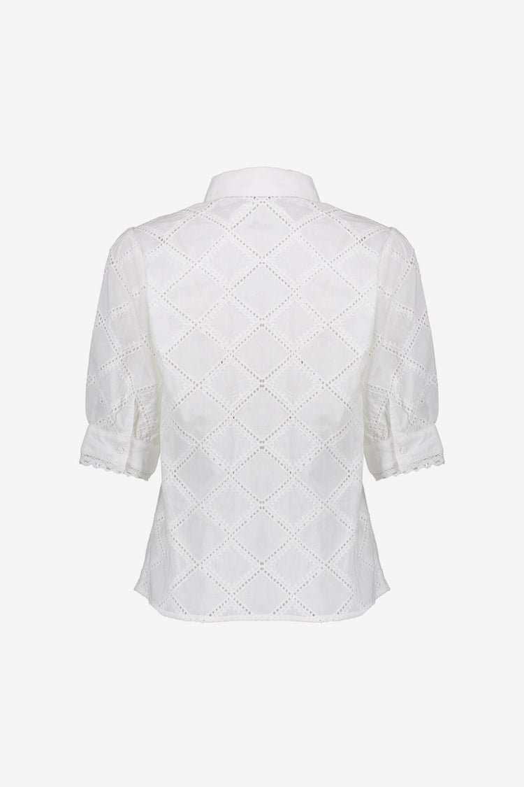 Geisha blouse wit met embroidery