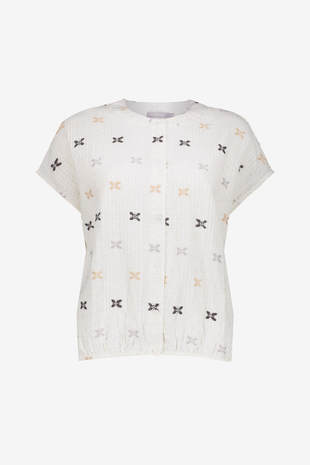 Geisha Bluse mit subtiler Printoptik