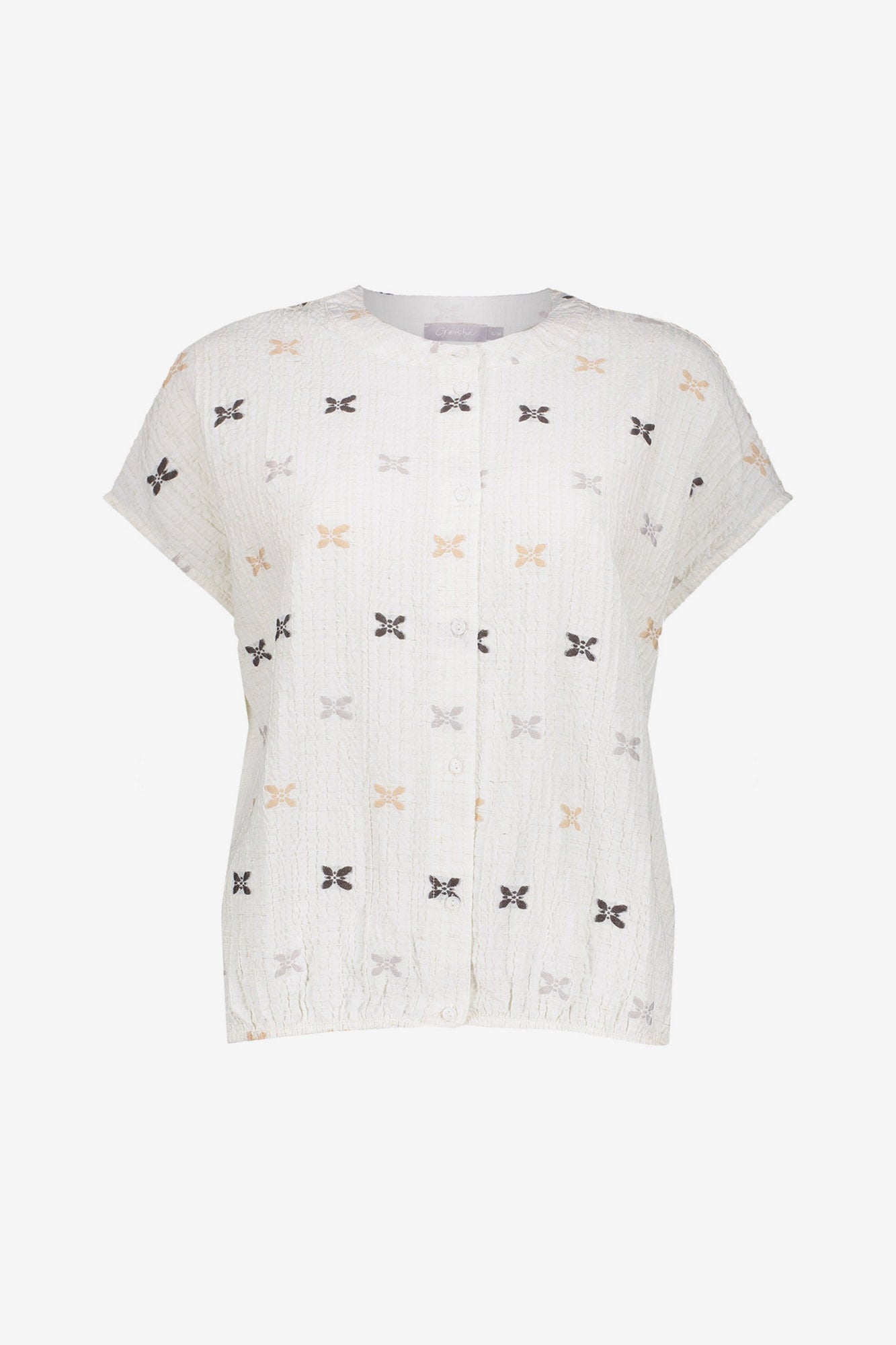 Geisha Bluse mit subtiler Printoptik