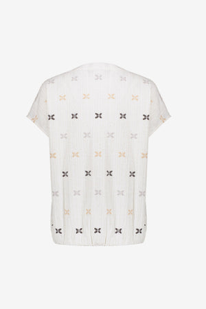 Geisha Bluse mit subtiler Printoptik