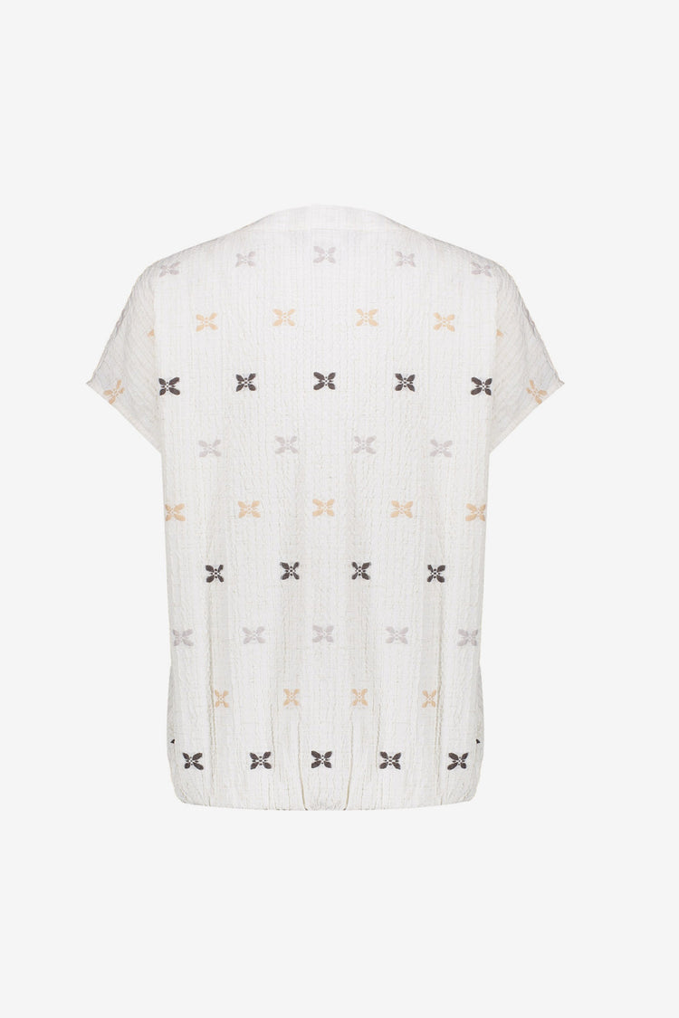 Geisha Bluse mit subtiler Printoptik