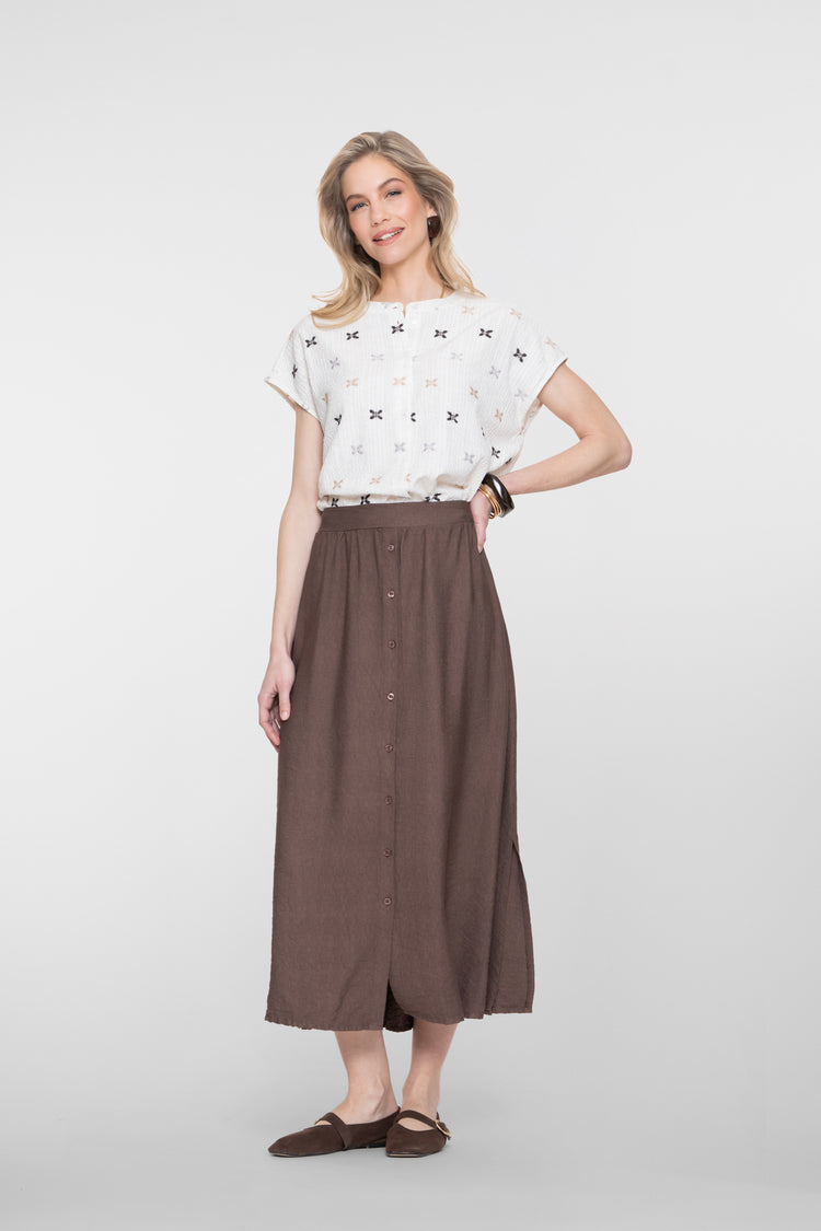 Geisha Bluse mit subtiler Printoptik