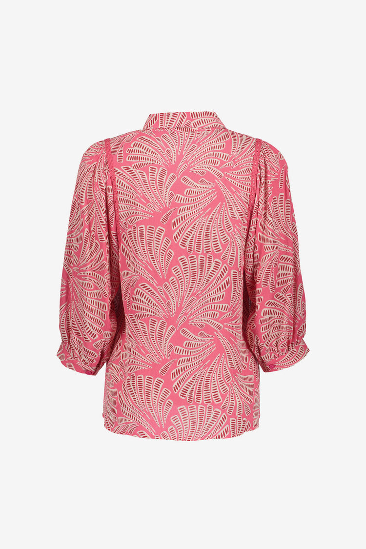 Geisha Bluse mit grafischem Print und 3/4-Ärmeln