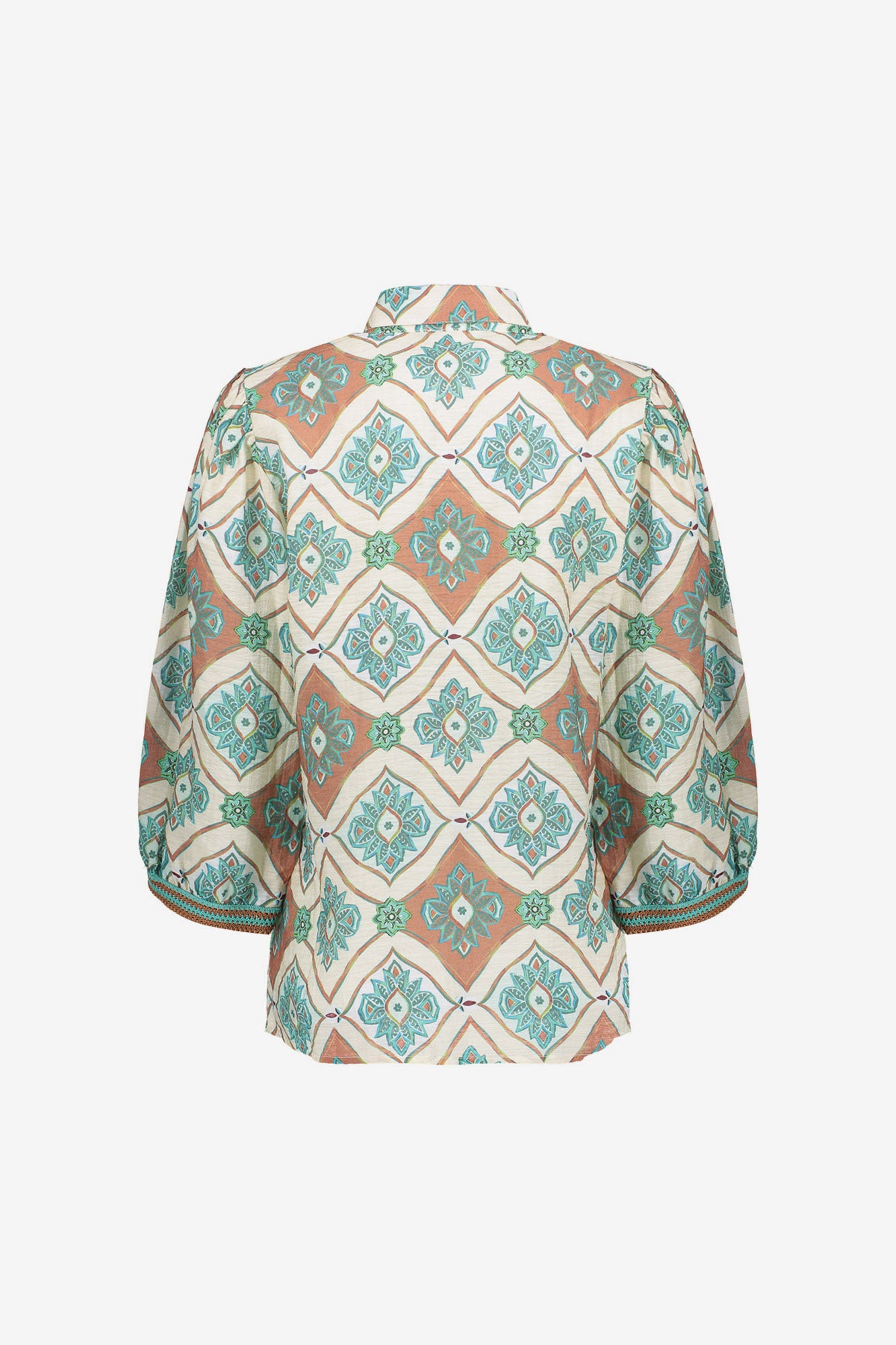 Geisha Bluse mit Fliesenprint