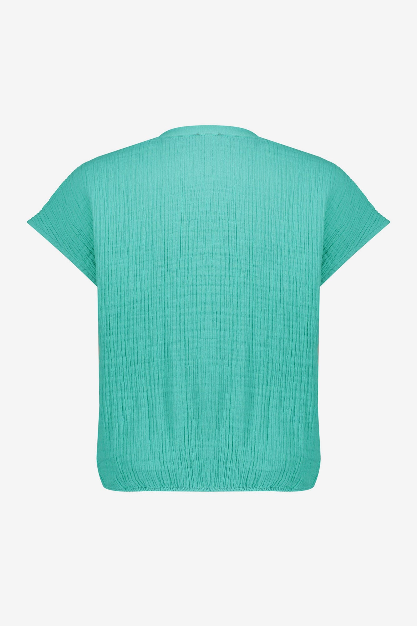 Geisha Aqua-Bluse mit angeschnittenen Ärmeln