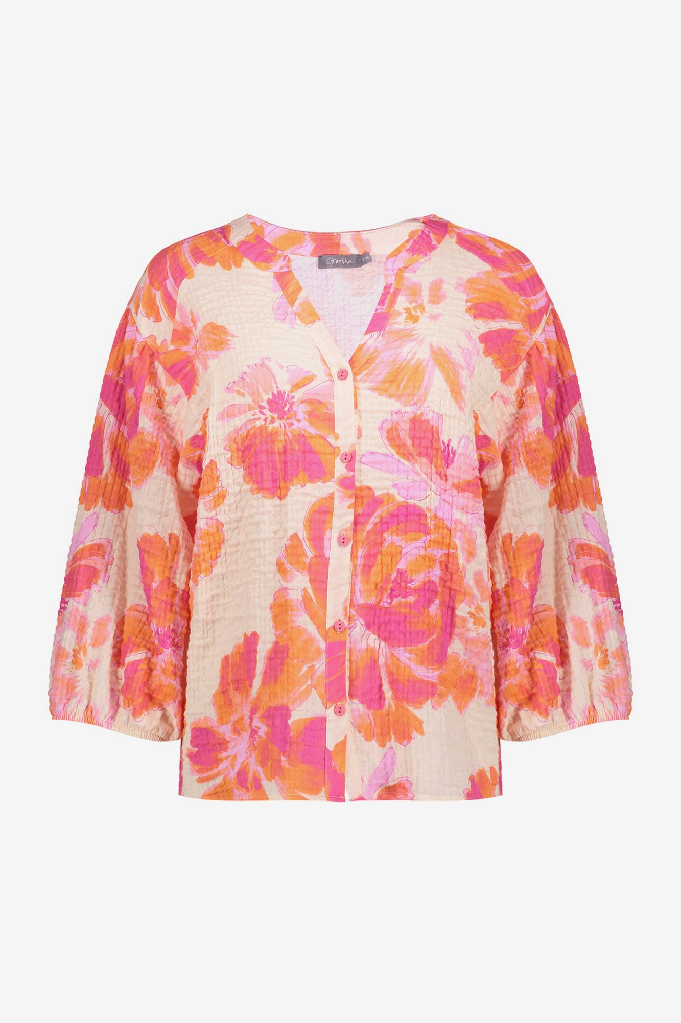 Geisha Damen Bluse Musselin Blumendruck