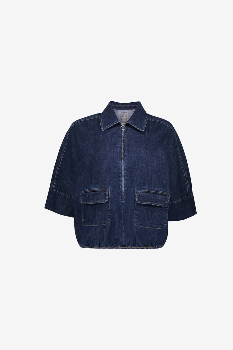 Geisha Denimbluse mit Boxy Fit