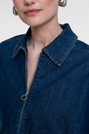 Geisha Denimbluse mit Boxy Fit