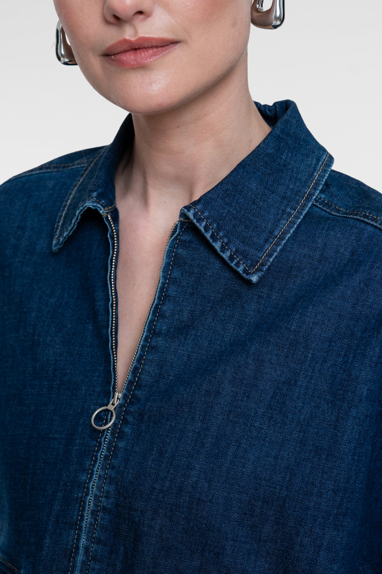 Geisha Denimbluse mit Boxy Fit