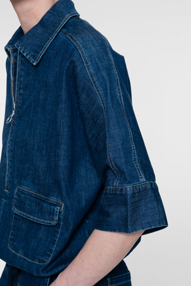 Geisha Denimbluse mit Boxy Fit