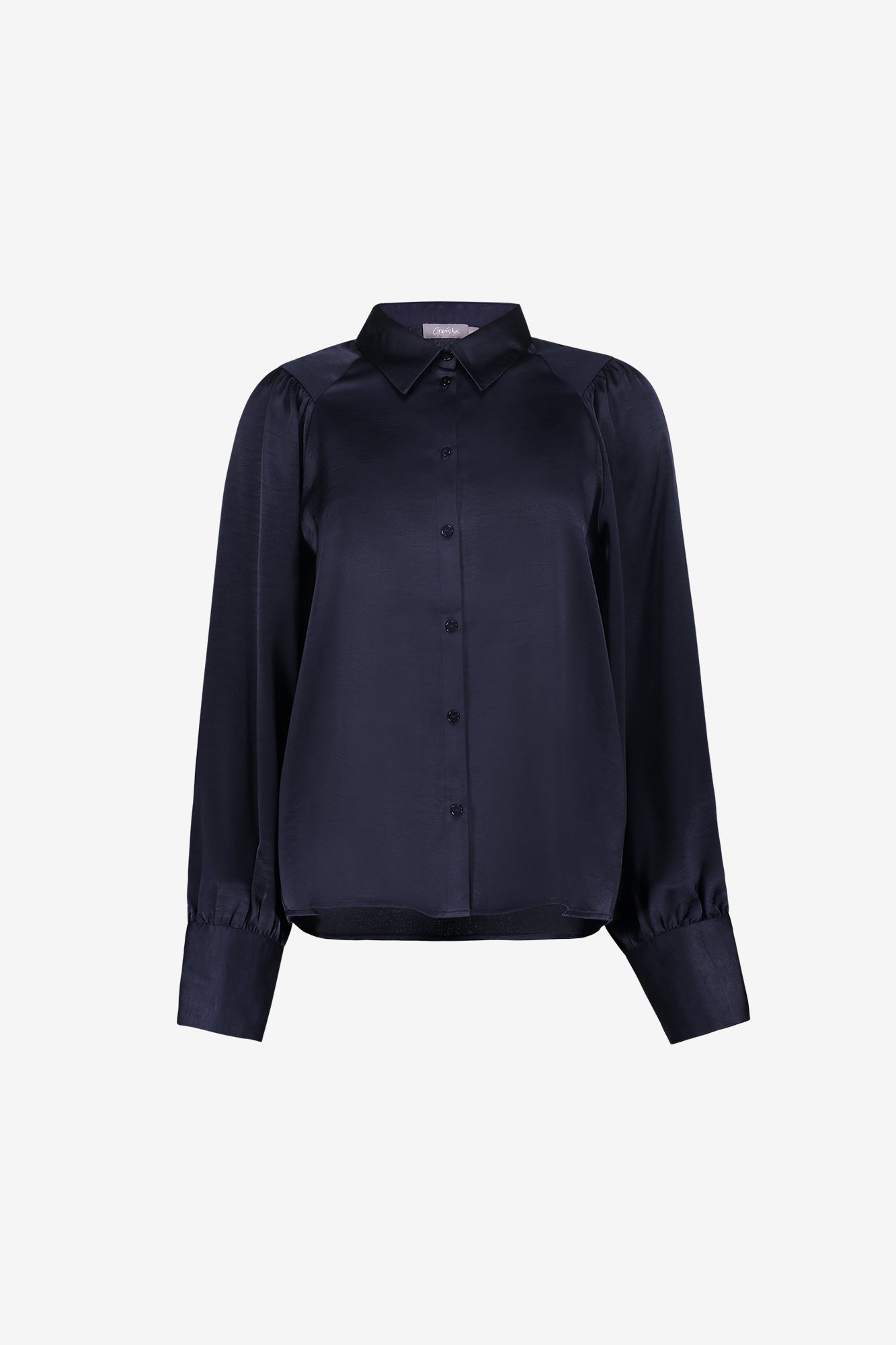 Geisha Bluse mit glänzender Optik