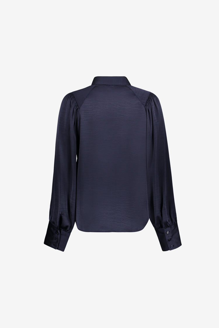 Geisha Bluse mit glänzender Optik