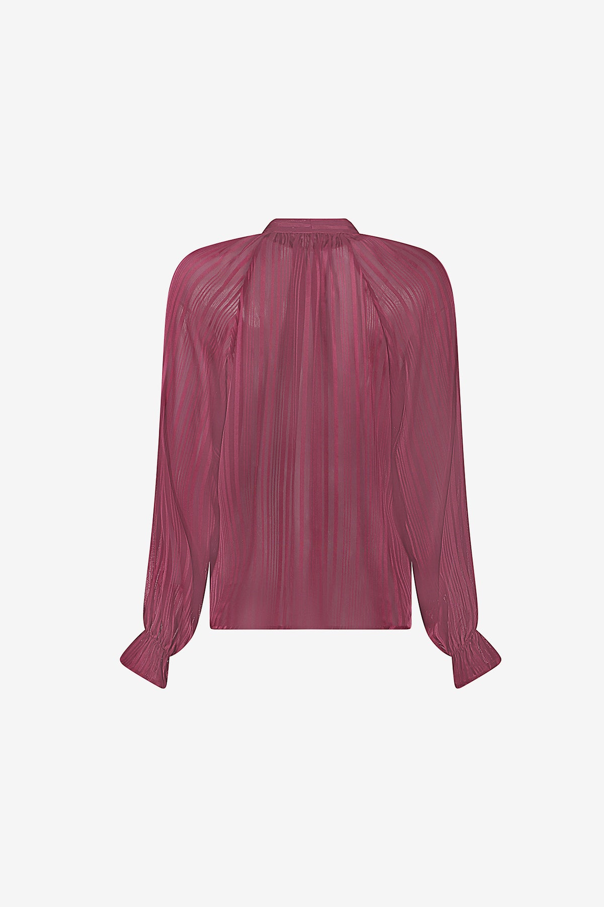 Geisha semitransparente Bluse mit Schleifendetail und eingewebten Streifen