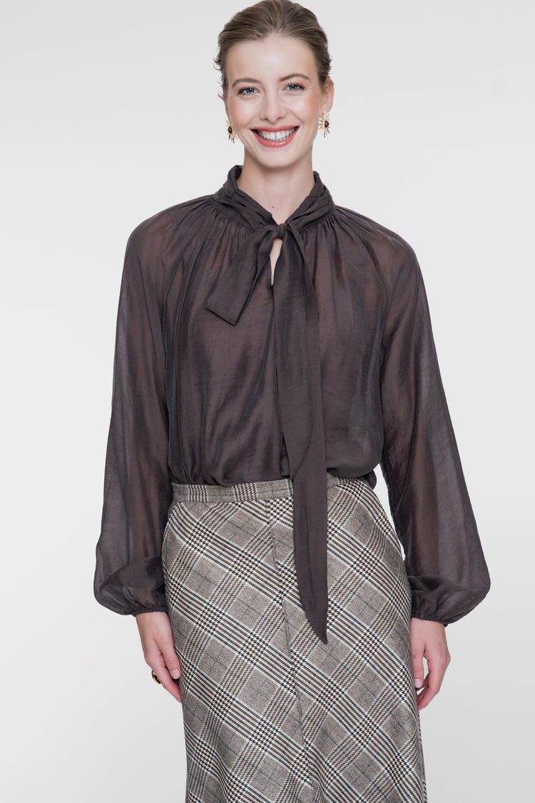 Geisha Lyocell-Bluse mit Schleifendetail