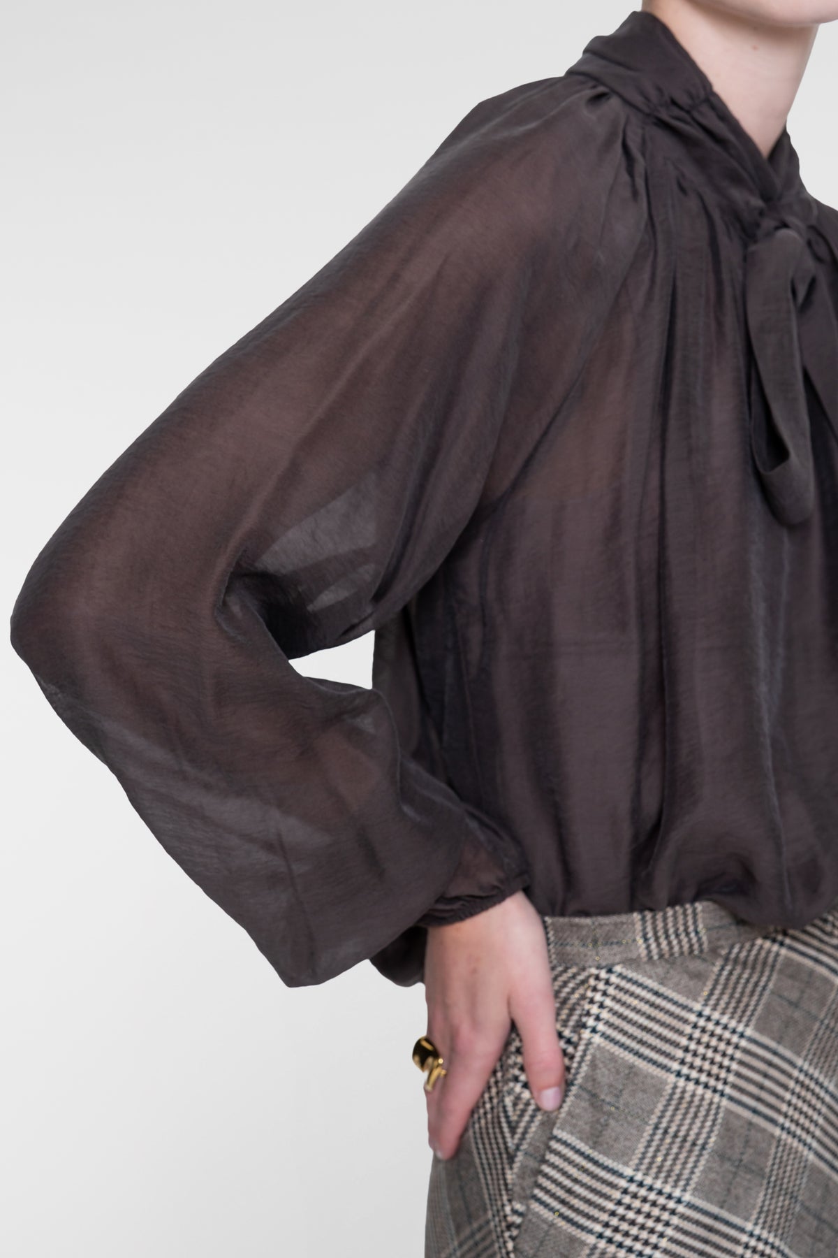 Geisha Lyocell-Bluse mit Schleifendetail