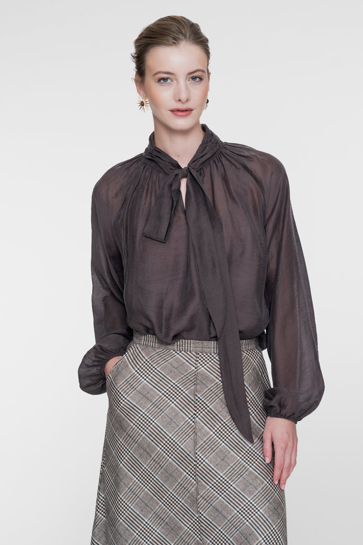 Geisha Lyocell-Bluse mit Schleifendetail