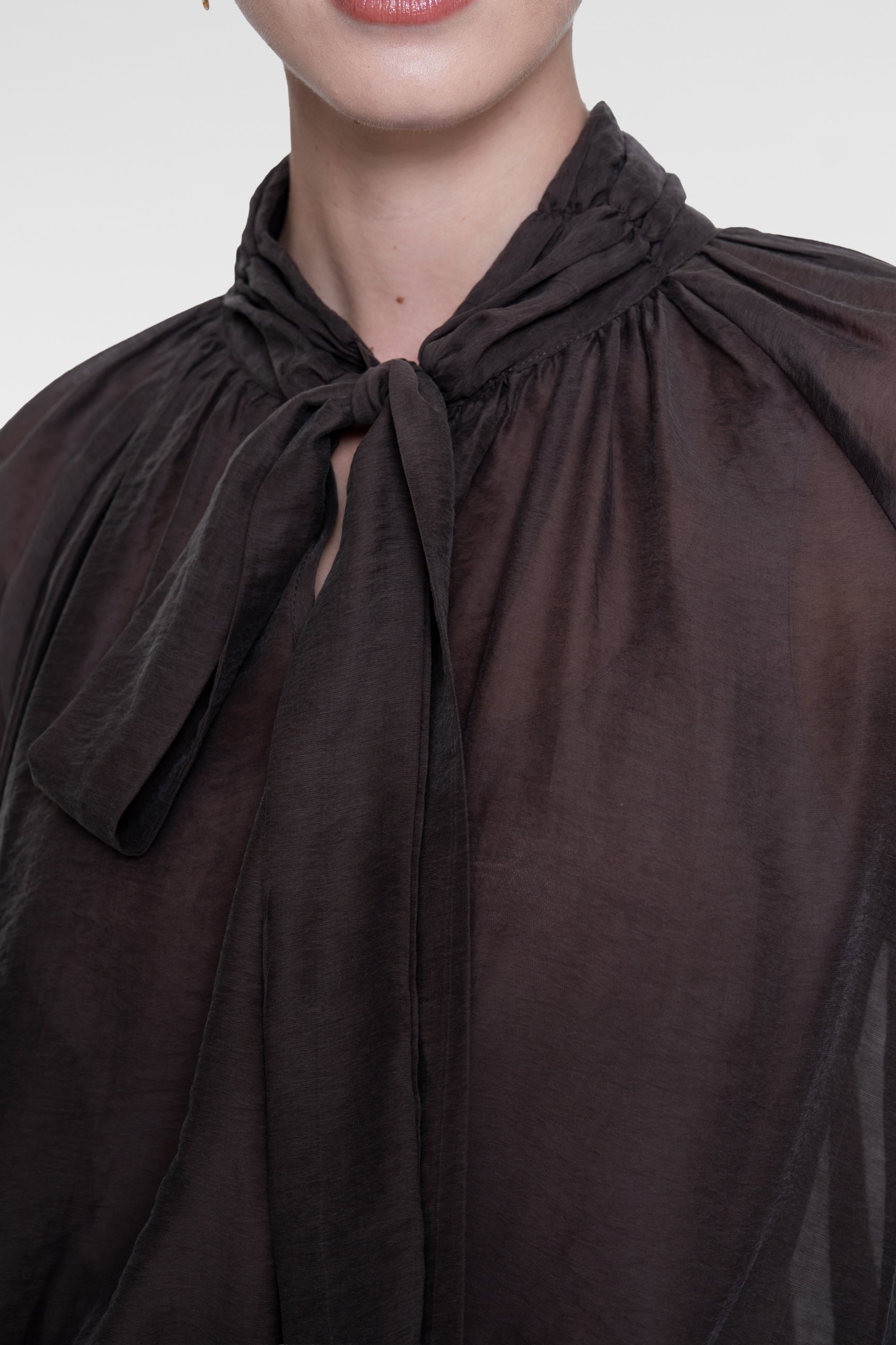 Geisha Lyocell-Bluse mit Schleifendetail