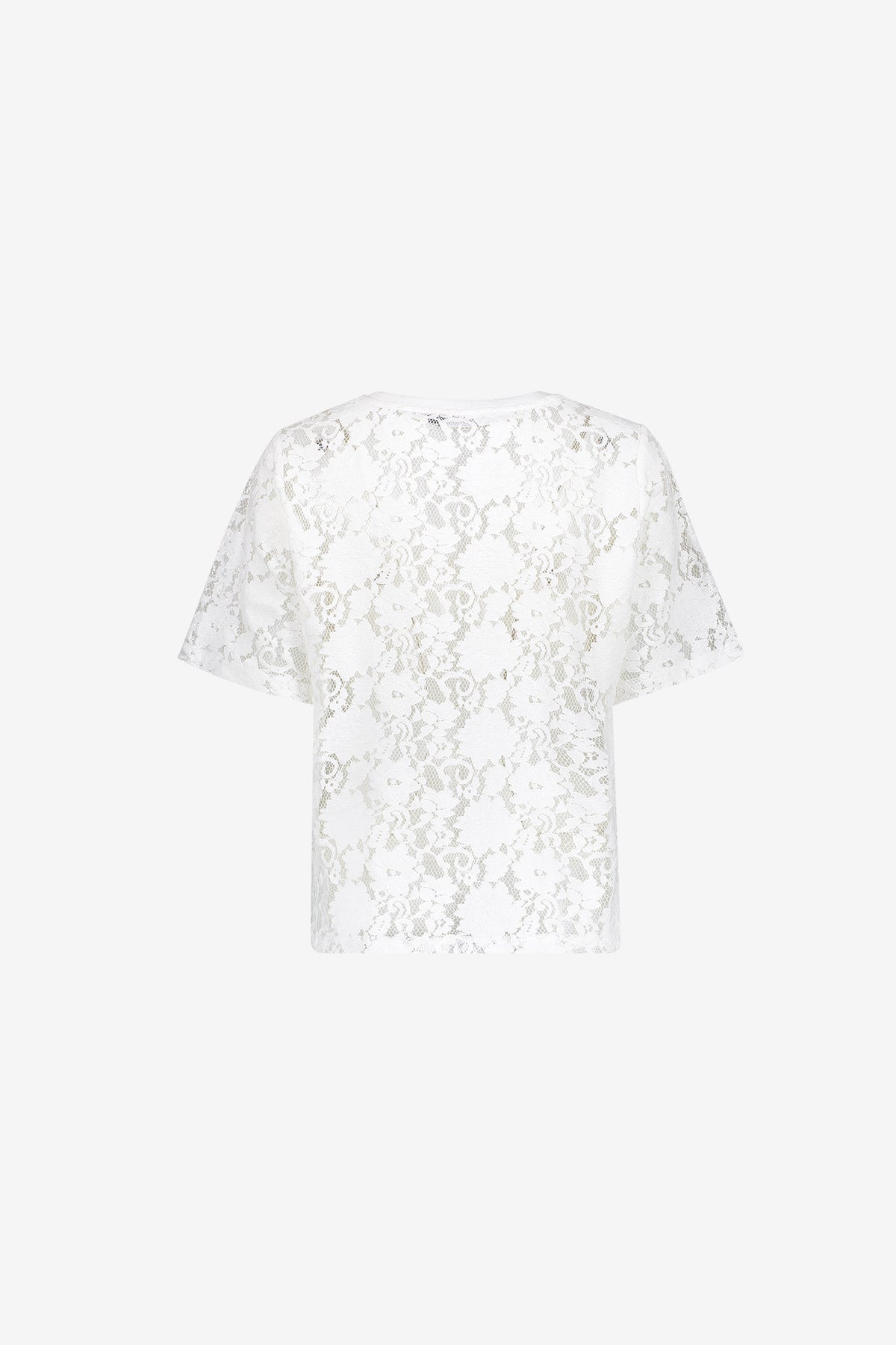 Geisha Spitzen-T-Shirt mit sportlichem Statement-Print