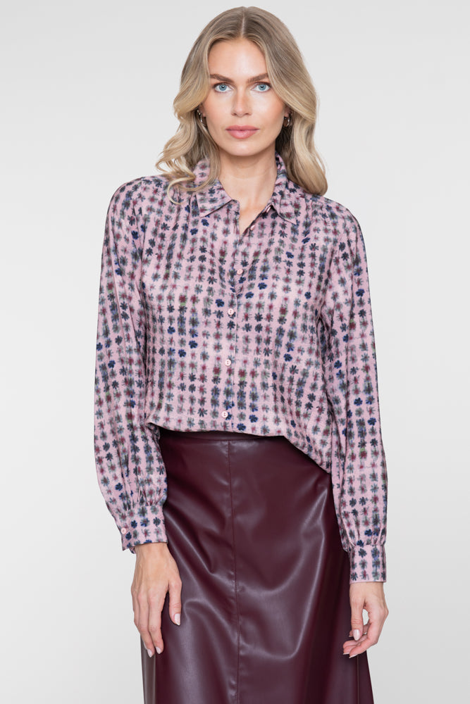 Geisha Bluse mit Blumenmuster
