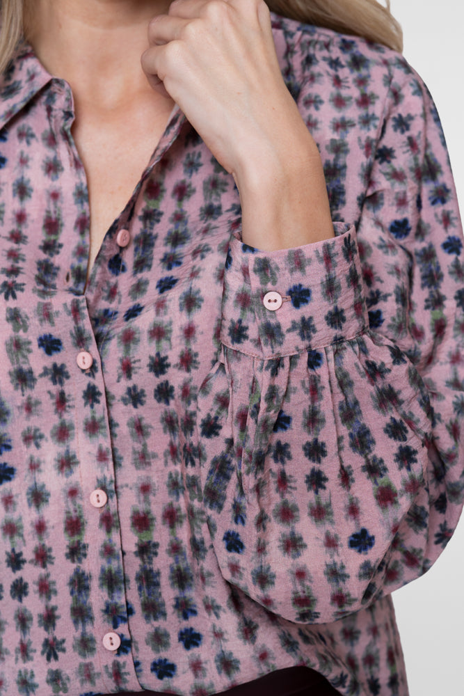 Geisha Bluse mit Blumenmuster