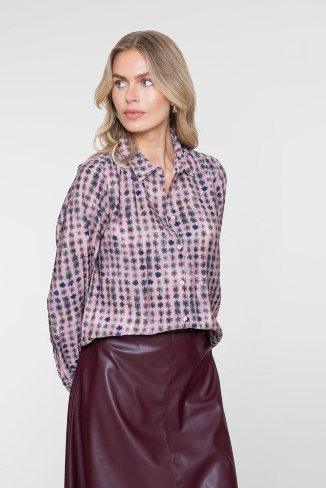Geisha Bluse mit Blumenmuster