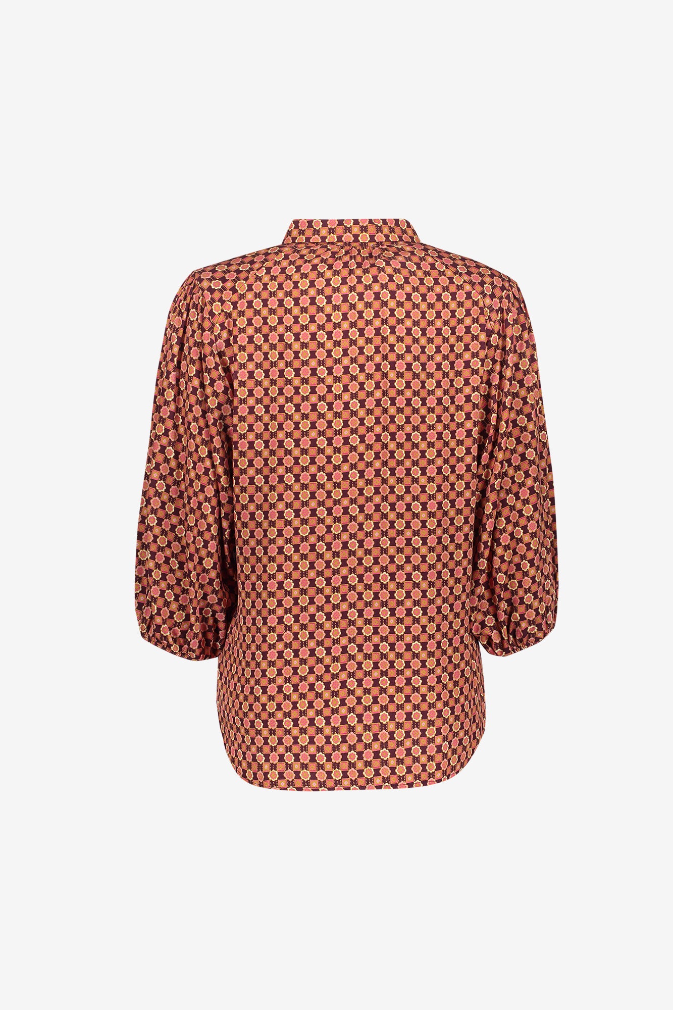 Geisha Viskosebluse mit grafischem Print und klassischem Kragen