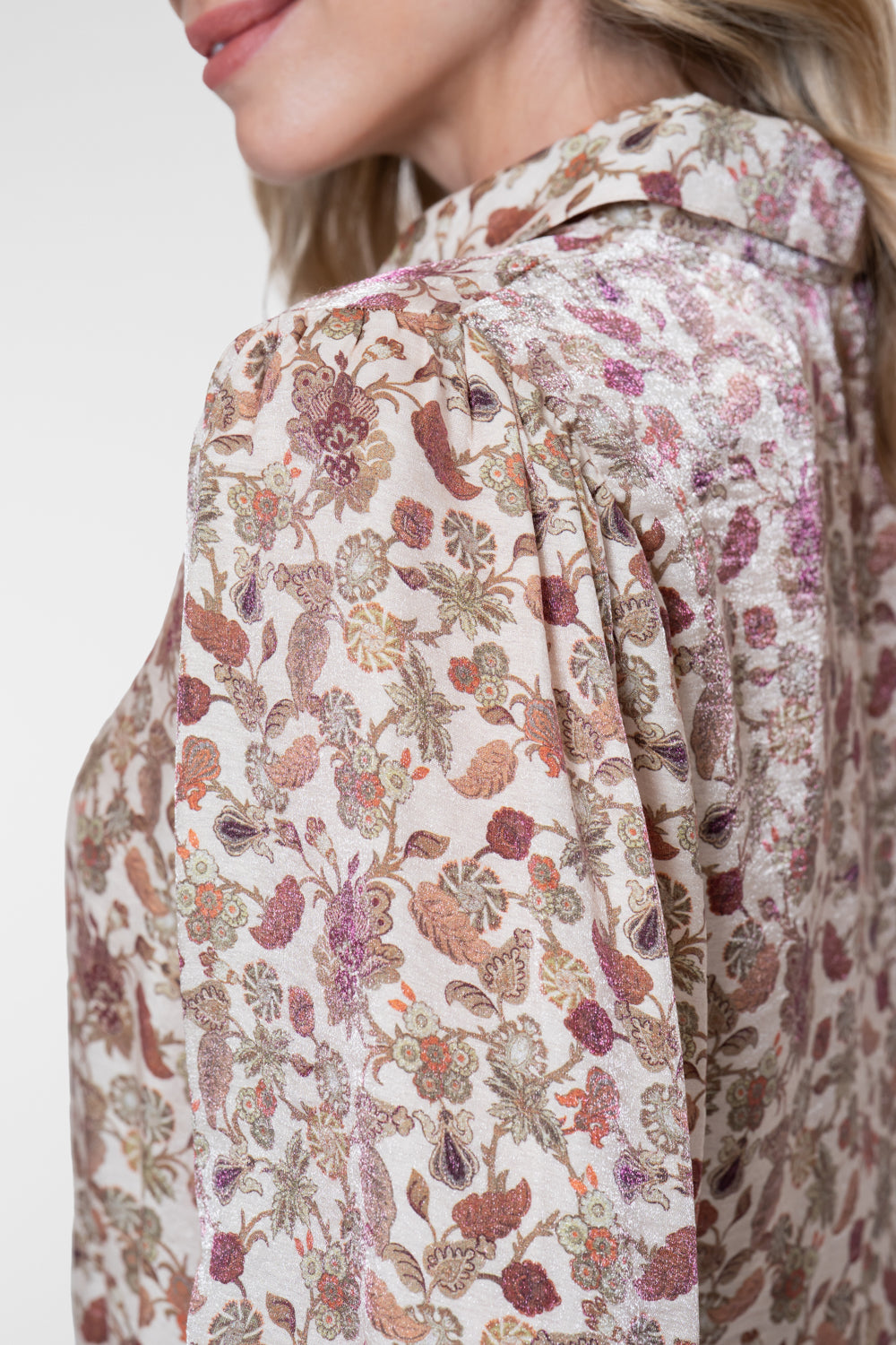 Geisha Bluse mit romantischem Print