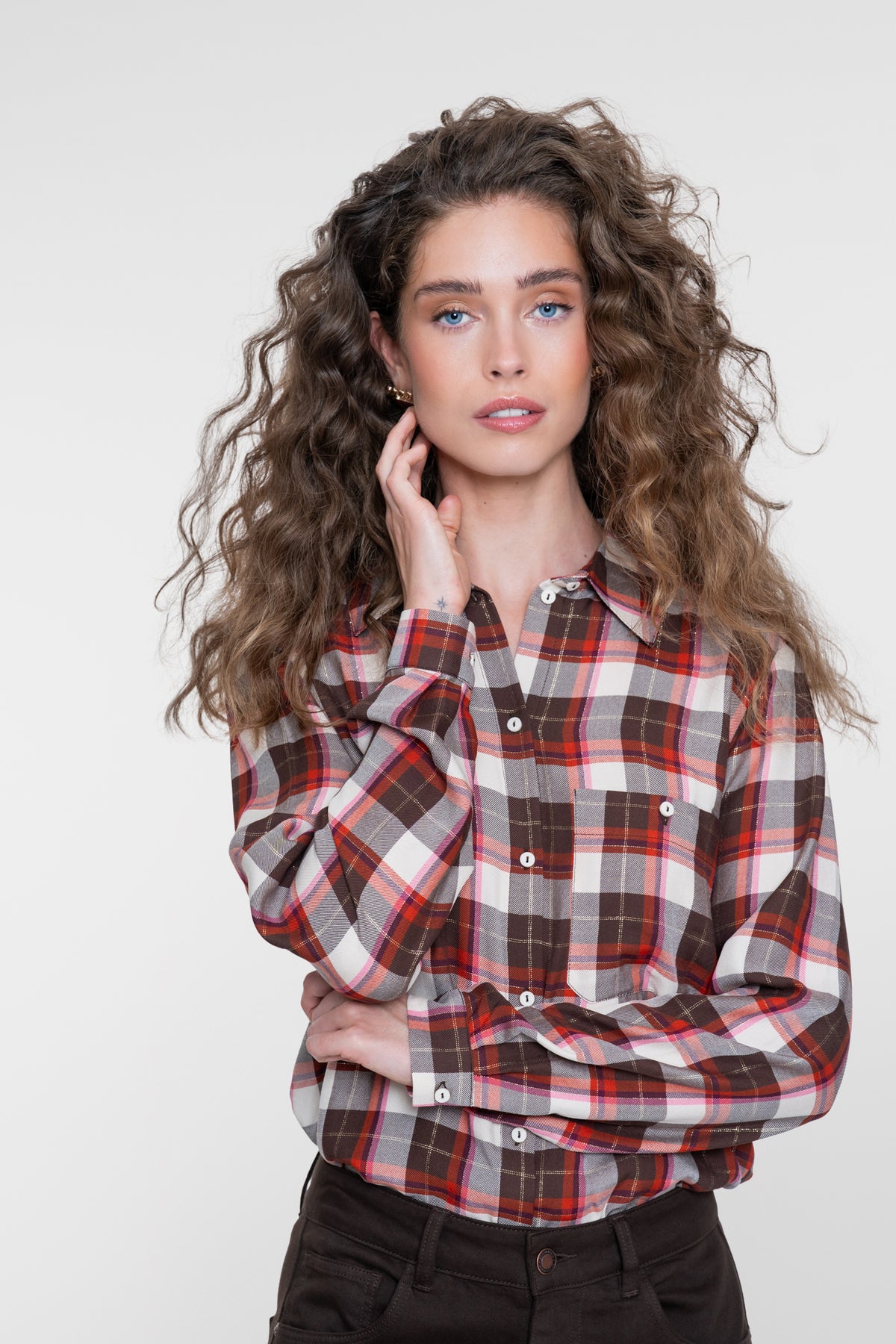 Geisha Bluse mit Karomuster – Shop de look