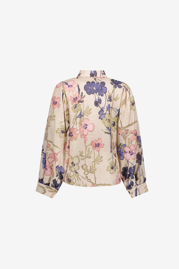 Geisha Bluse mit farbenfrohem floralem Print