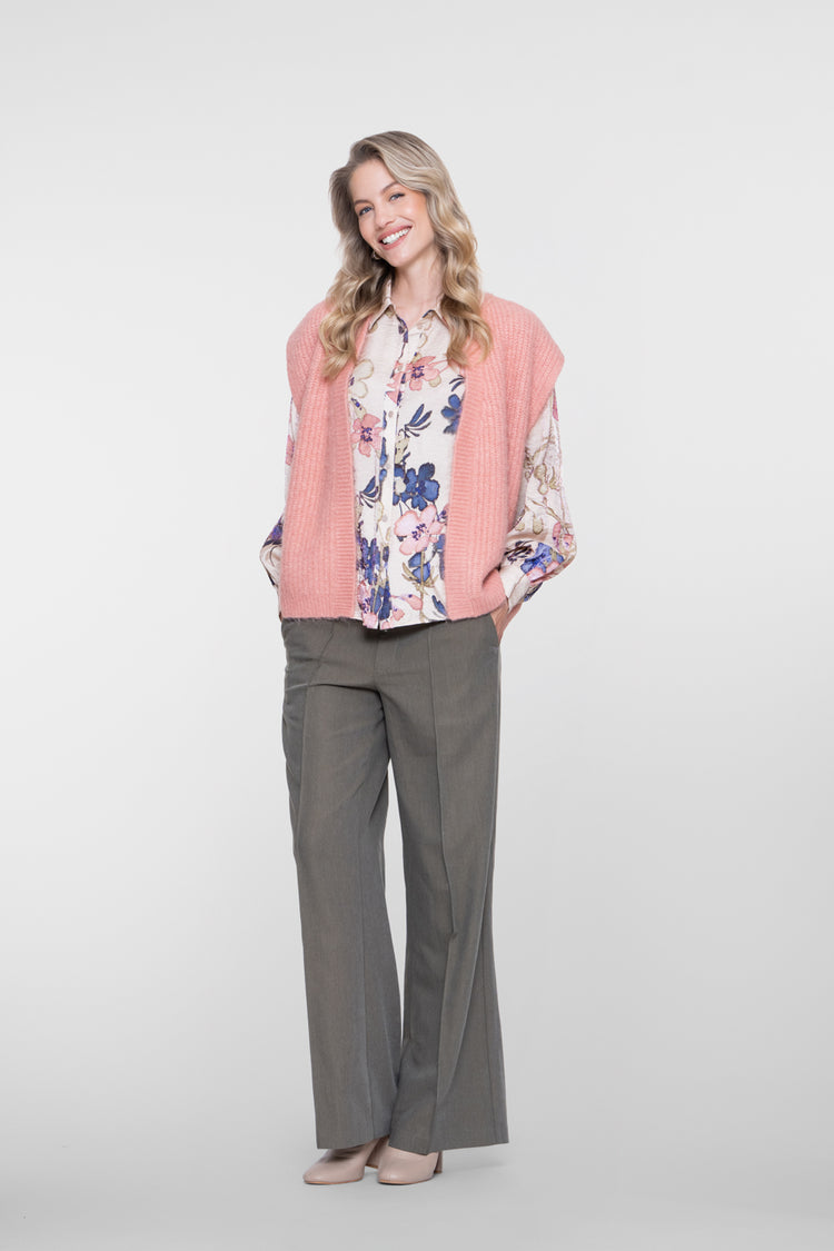 Geisha Bluse mit farbenfrohem floralem Print