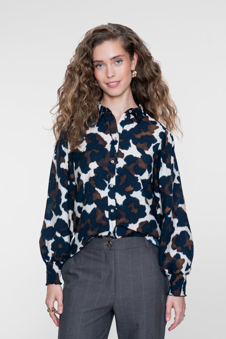 Geisha Bestseller-Bluse mit modernem Cow-Print