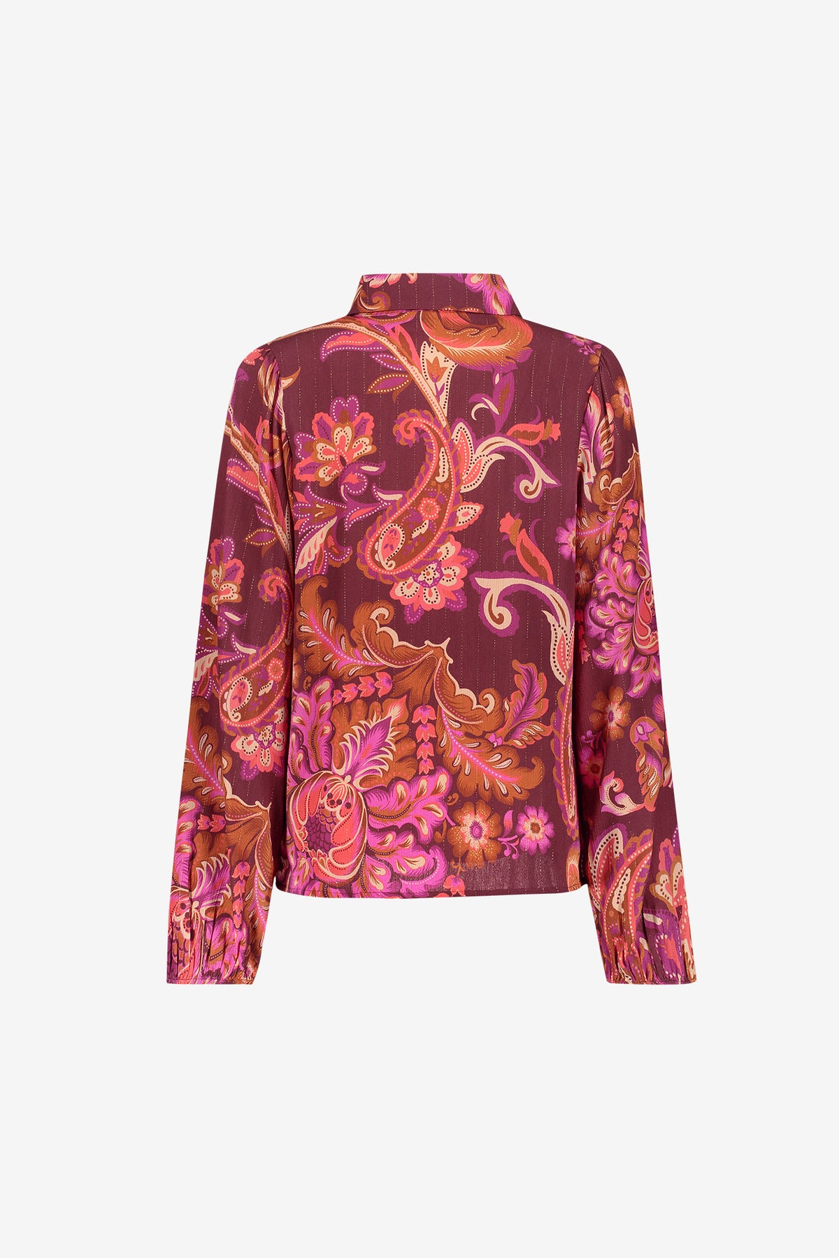 Geisha Bluse mit Paisleyprint und Lurexdetails