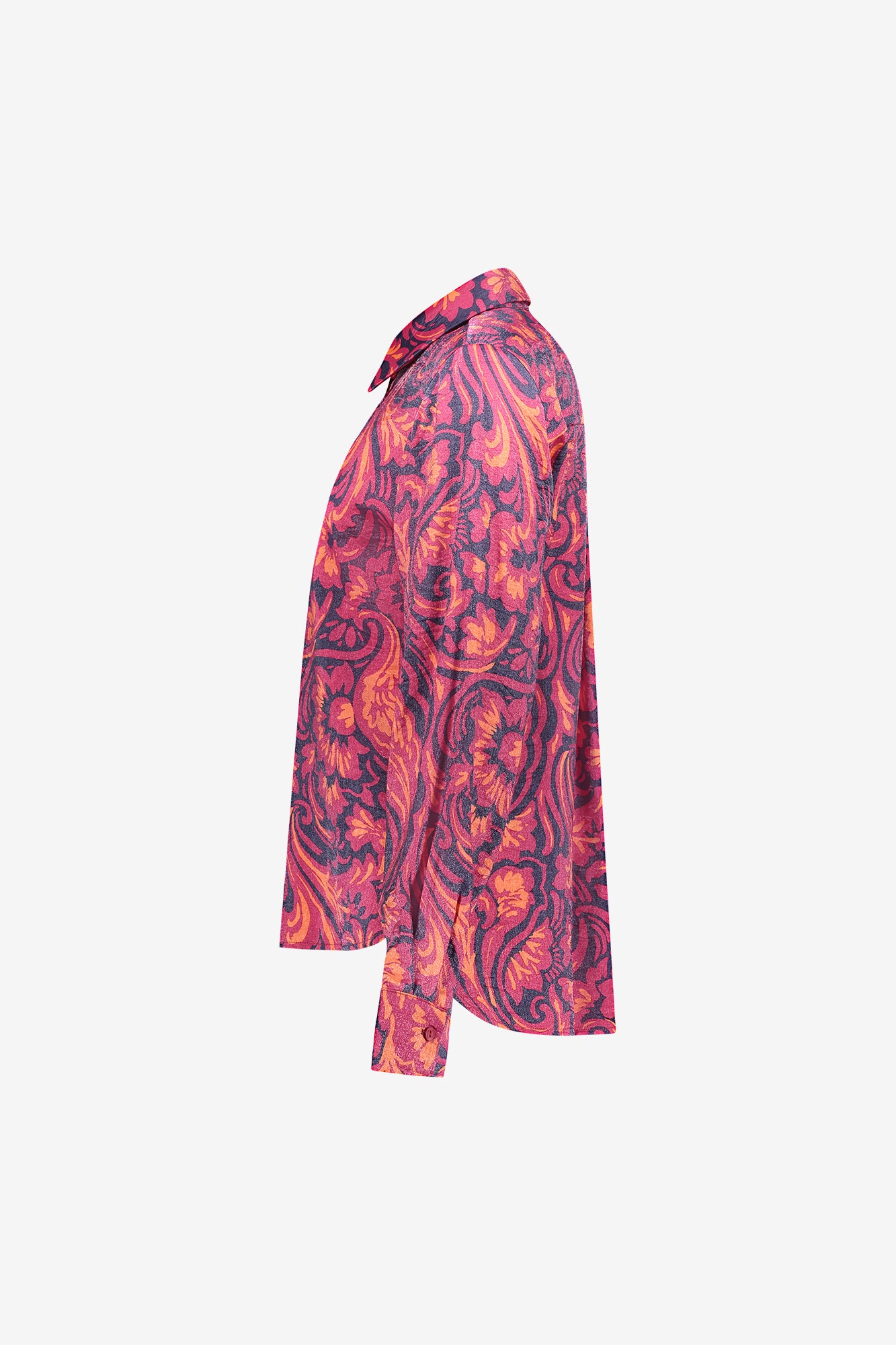 Geisha Bluse mit dekorativem Print und Glanz