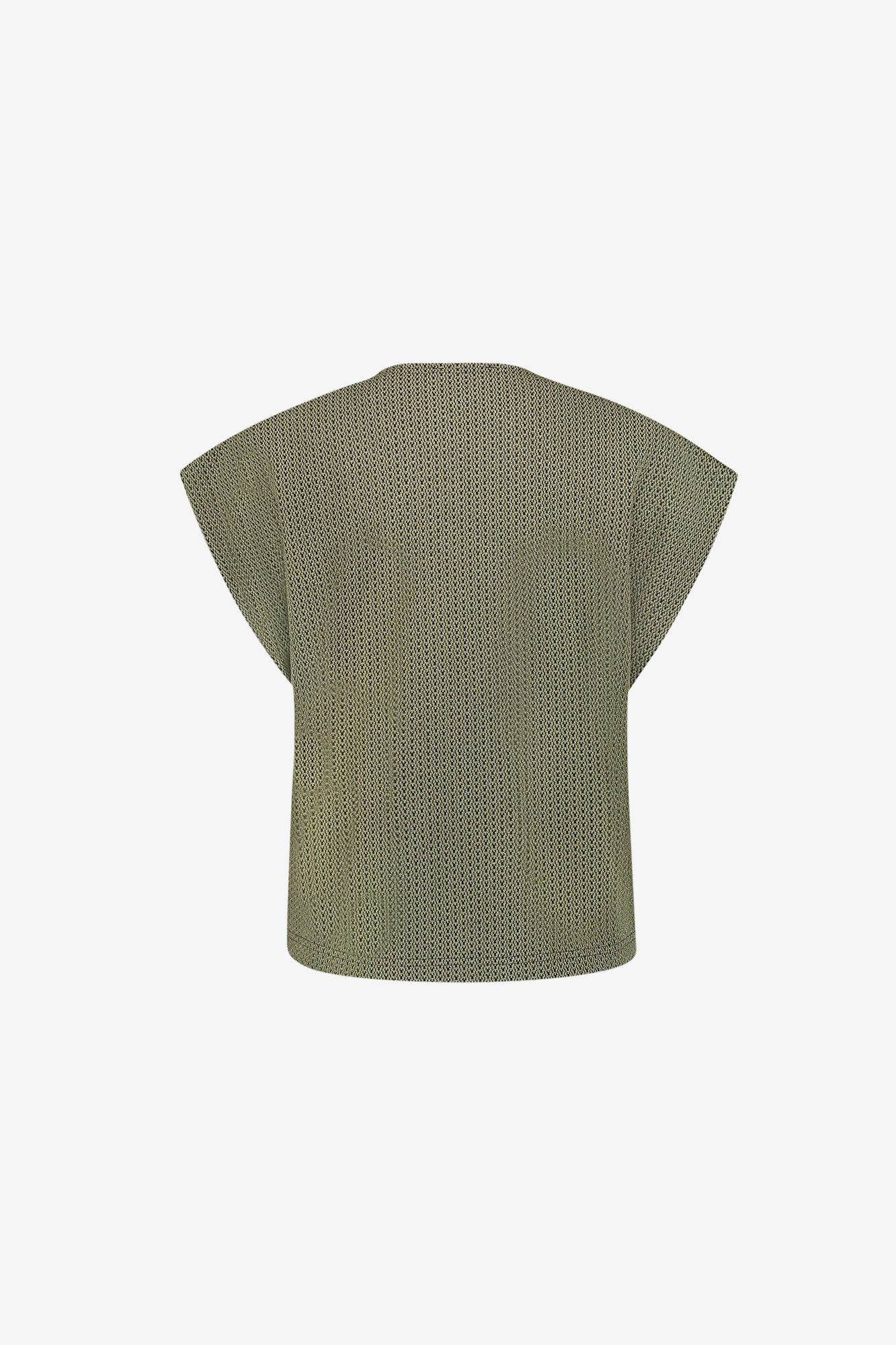 Geisha Top mit Wickeldetail und dezentem Lurexglanz