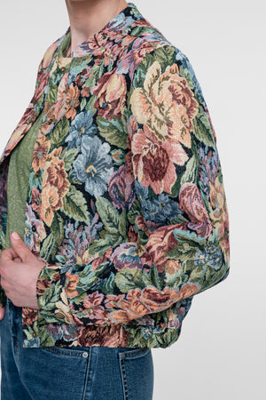 Geisha Jacquardjacke mit Blumenprint und dezentem Lurexglanz