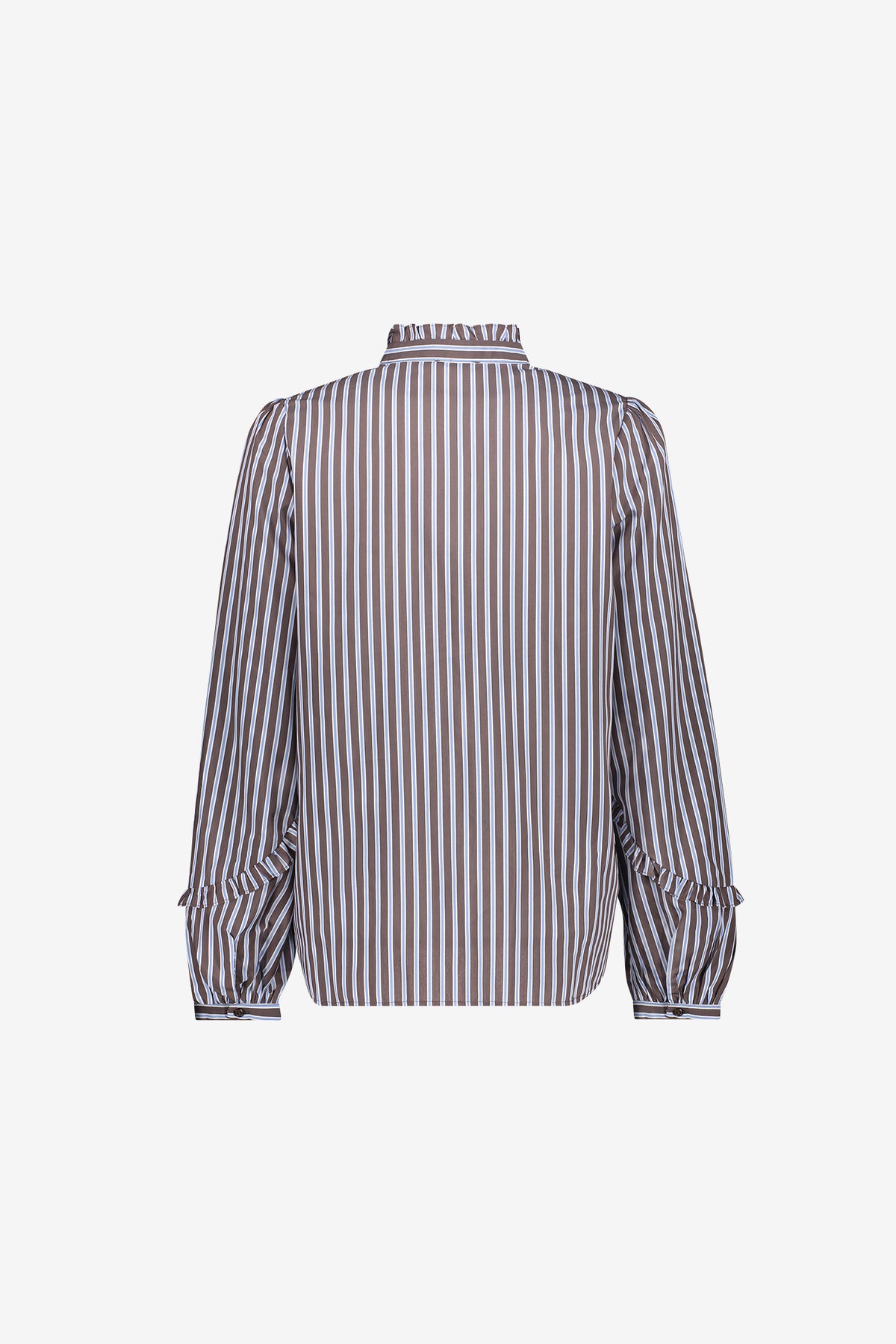 Geisha Damen Bluse mit Streifen und romantischen Rüschendetails