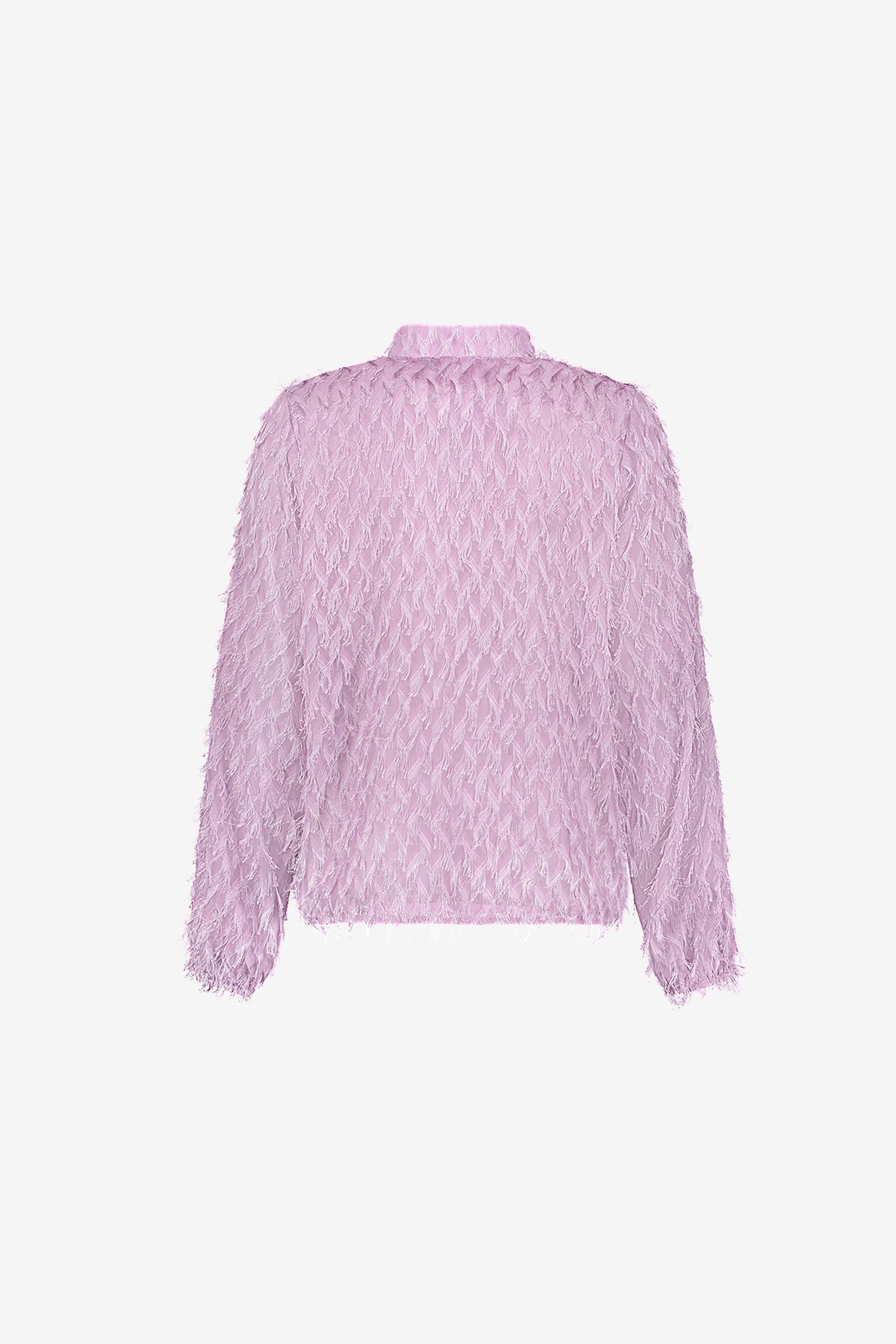Geisha lilafarbene Bluse mit Fransen