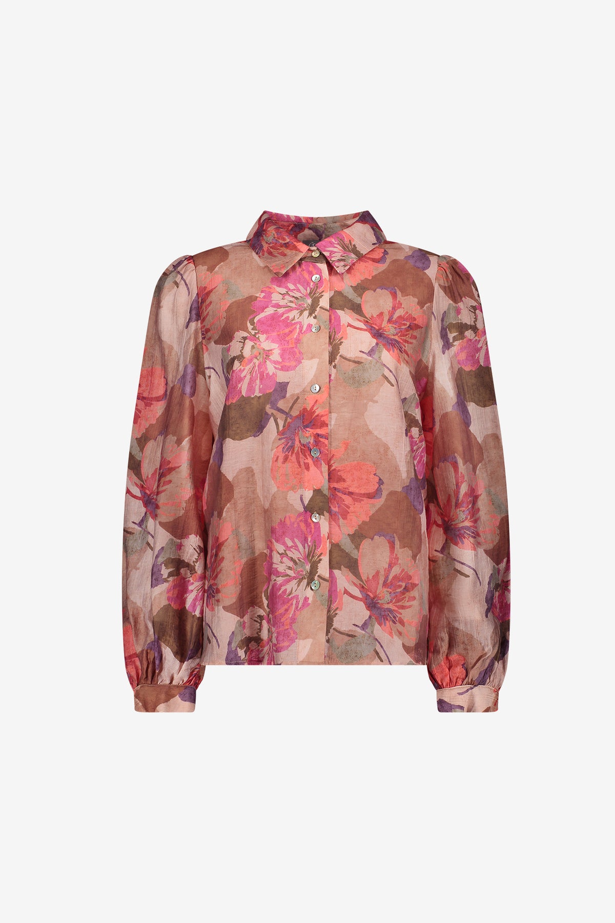 Geisha Damen Bluse mit Blumenprint und Puffärmeln