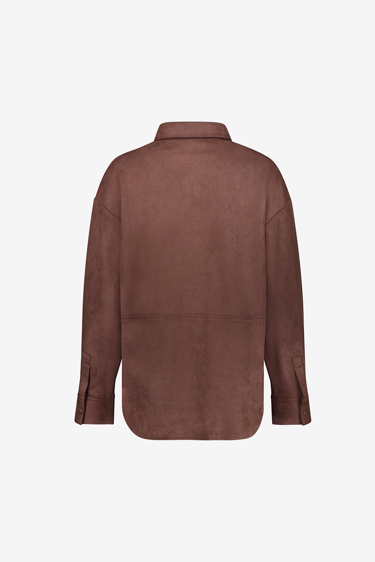 Geisha Damen Overshirt in Velourslederoptik mit Druckknopfverschluss