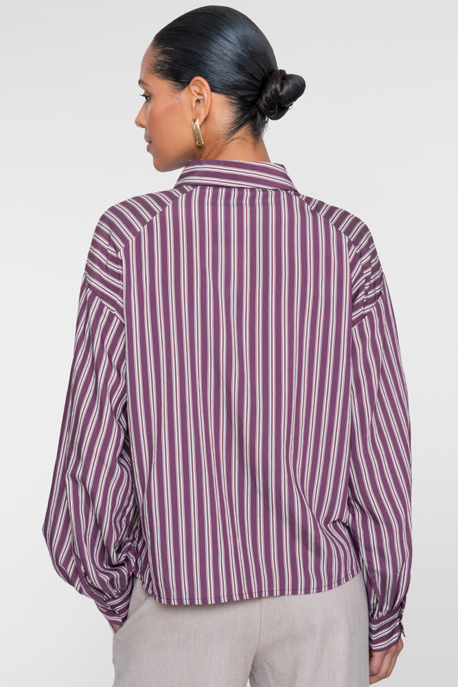 Geisha Damen Gestreifte Bluse in Lila