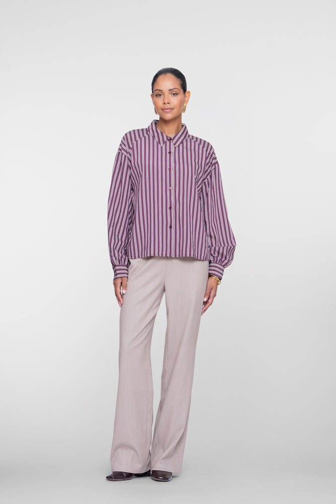 Geisha Damen Gestreifte Bluse in Lila