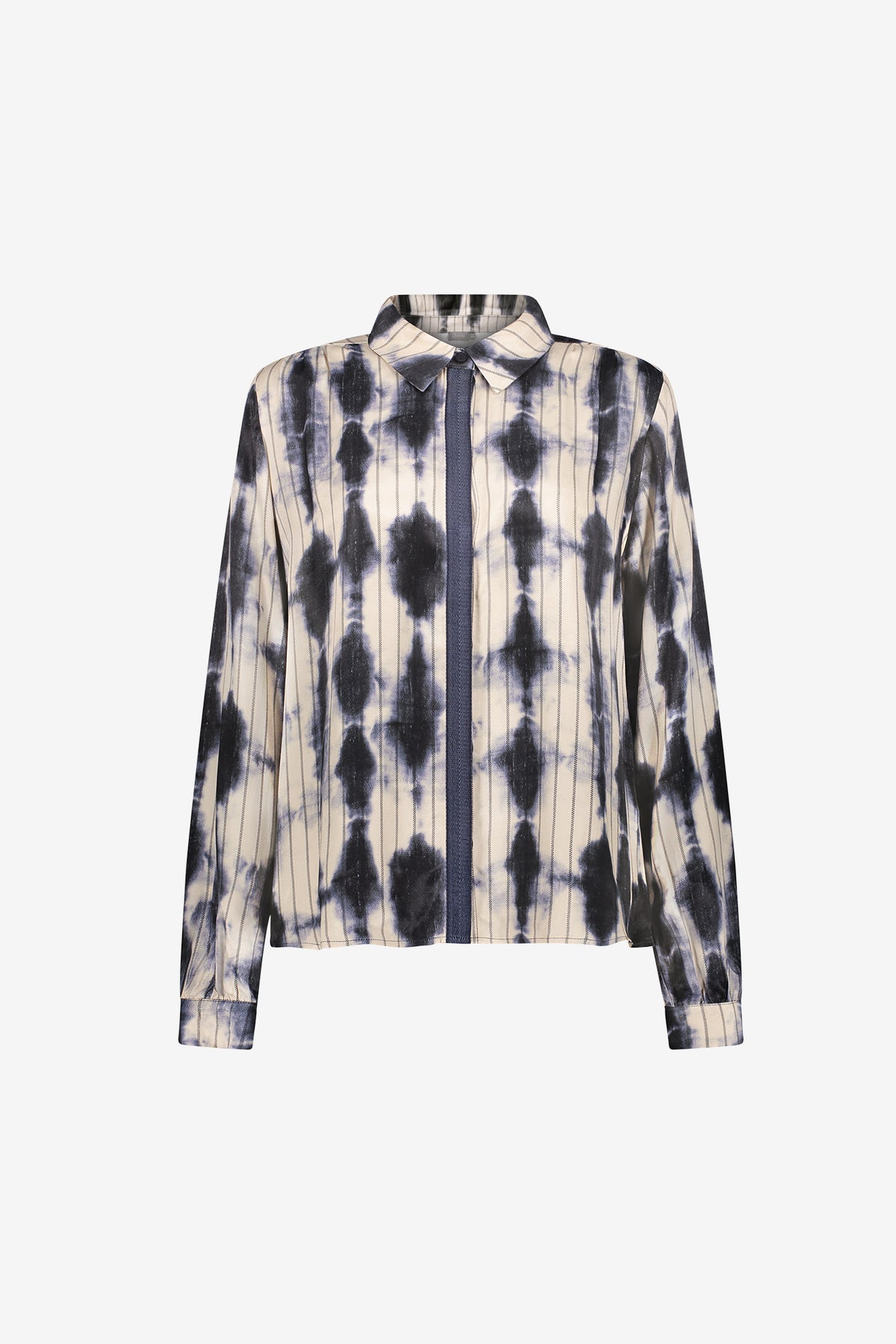 Geisha Damen Bluse mit abstraktem Muster und Kontrastpaspel