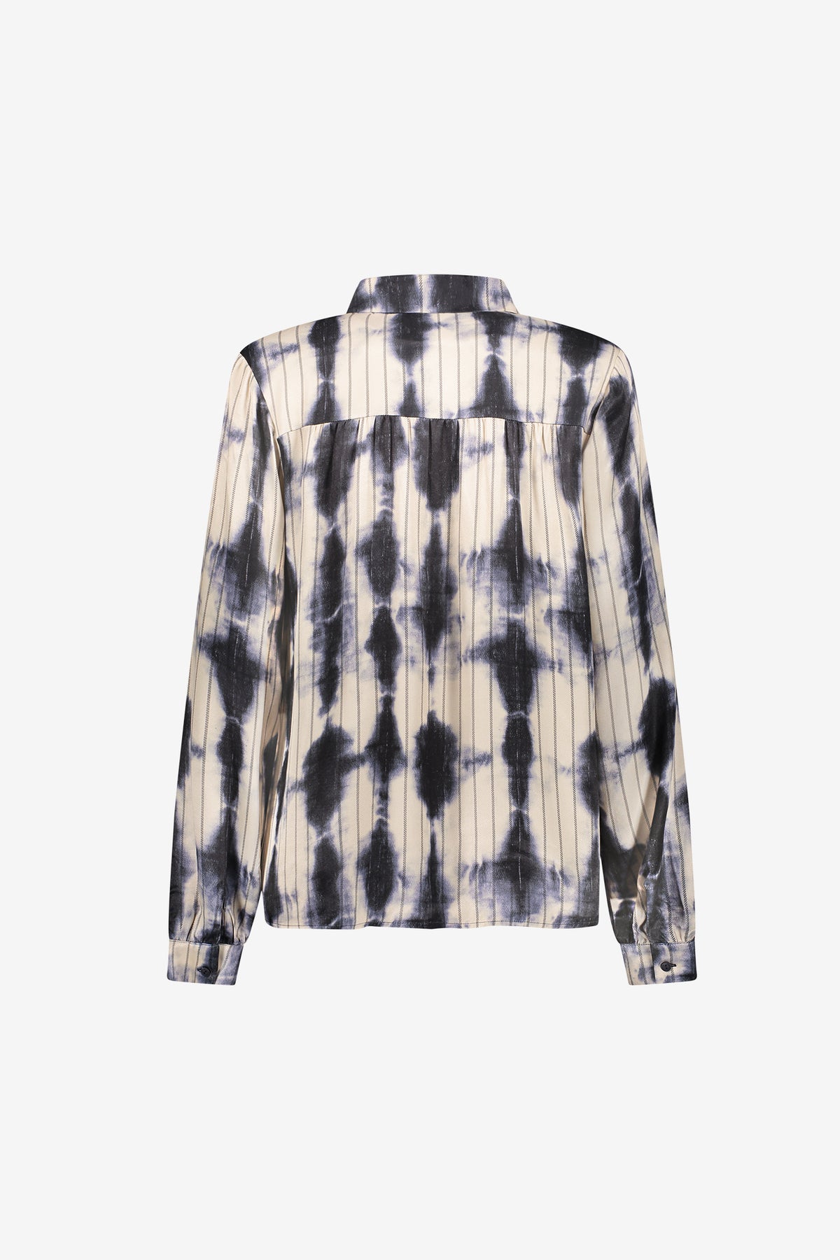 Geisha Damen Bluse mit abstraktem Muster und Kontrastpaspel