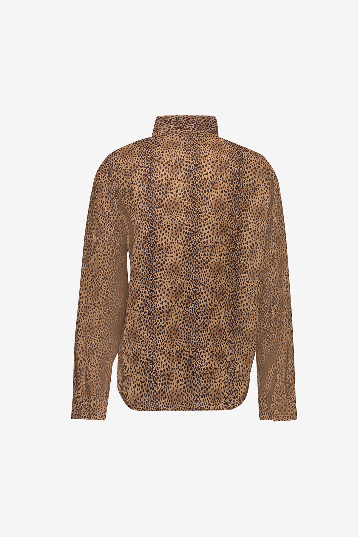 Geisha Oversize-Bluse mit Leopardenmuster und Schleifendetail