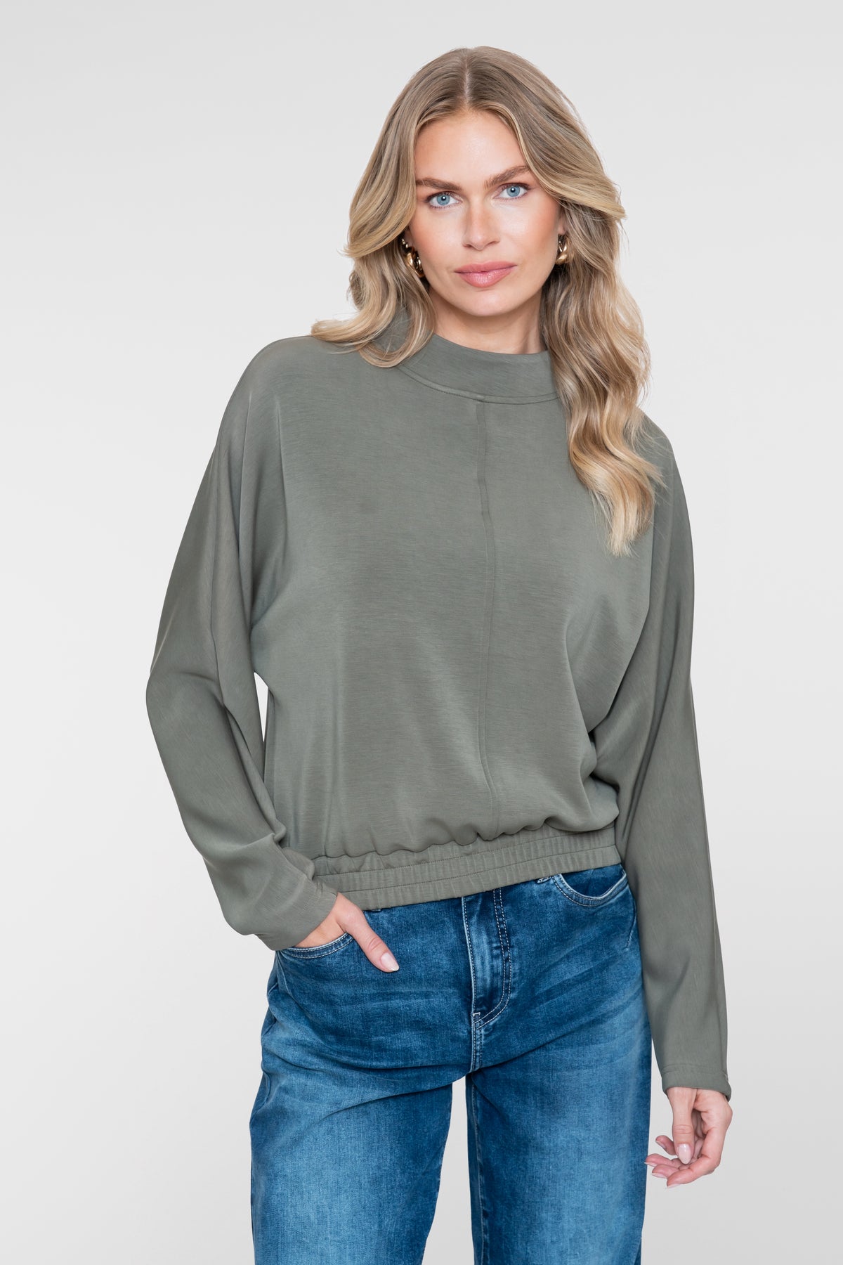 Geisha Damen Modal-Mix-Sweatshirt mit lockerer Passform
